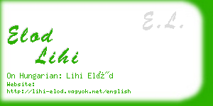 elod lihi business card